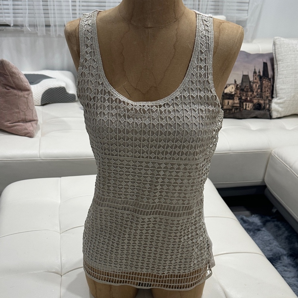 Express Taupe Textured Tank Top- Size XS!